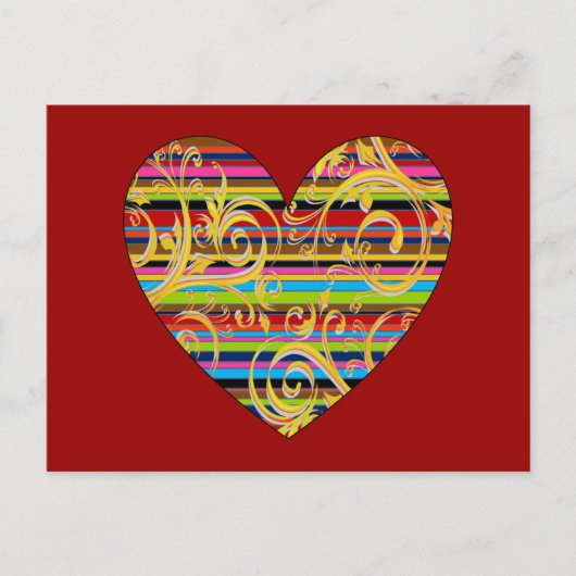 Carte Postale Bandes fleuries (Devant)