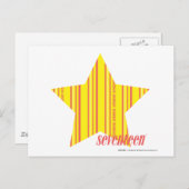 Carte Postale Bandes minces Jaune 4 (Devant / Derrière)