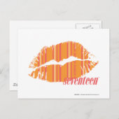 Carte Postale Bandes minces orange (Devant / Derrière)