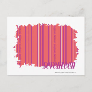 Carte Postale Bandes minces rose 2