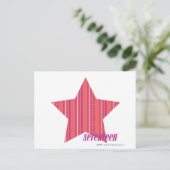 Carte Postale Bandes minces rose 4 (Debout devant)