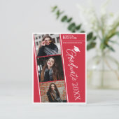Carte Postale Bandes photos modernes Faire-part de graduation ro (Debout devant)