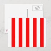 Carte Postale Bandes rouges et blanches (Devant / Derrière)