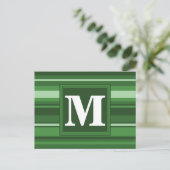Carte Postale Bandes vertes monogrammes (Debout devant)
