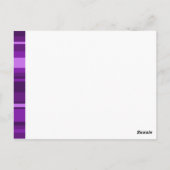 Carte Postale Bandes violettes monogrammes (Dos)