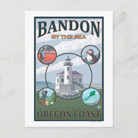 Carte Postale Bandon, OregonScenic Travel Poster (Devant)