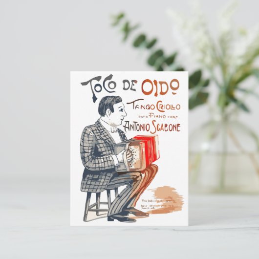 Carte Postale Bandoneon Tango (Debout devant)