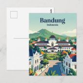 Carte Postale Bandung, Java occidental Indonésie (Devant / Derrière)