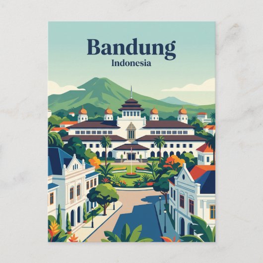 Carte Postale Bandung, Java occidental Indonésie (Devant)