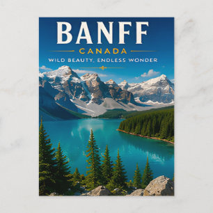 Carte Postale 🏔️ Banff Canada Lac de Montagne Décoration Maison