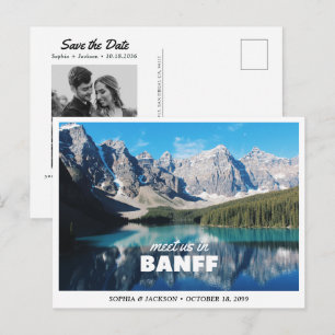 Carte Postale Banff Mariage Save the Date Rétro