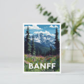 Carte Postale Banff National Park Wildflower Mountains (Debout devant)