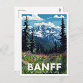 Carte Postale Banff National Park Wildflower Mountains (Devant / Derrière)