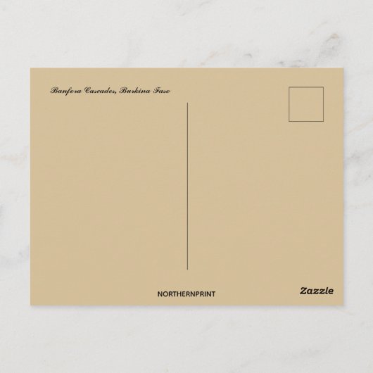 Carte Postale Banfora Cascades Burkina Faso (Dos)