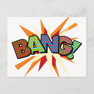 Carte Postale BANG Amusant Rétro Bande Dessinée Pop Art