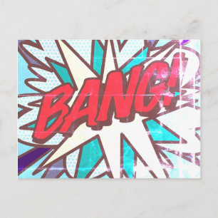 Carte Postale BANG Amusant Rétro Bande Dessinée Pop Art