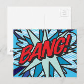 Carte Postale BANG Fun Retro Comédie Livre Pop Art (Devant / Derrière)
