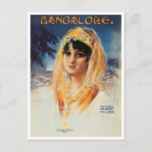 Carte Postale Bangalore Vintage couverture (Devant)