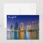 Carte Postale Bangkok Thailande Skyline de la nuit (Devant / Derrière)