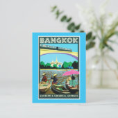Carte Postale Bangkok, Thaïlande Vintage voyage Print (Debout devant)