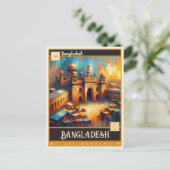 Carte Postale Bangladesh | Peinture Vintage (Debout devant)