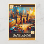 Carte Postale Bangladesh | Peinture Vintage (Devant)