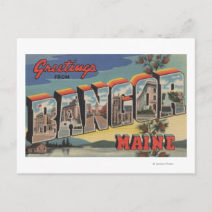 Carte Postale Bangor, Maine, grandes lettres ScènesBangor, ME