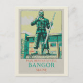 Carte Postale Bangor Maine USA, Paul Bunyan Statue (Devant)