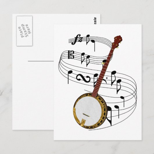 Carte Postale Banjo (Devant / Derrière)