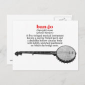 Carte postale Banjo Definition (Devant / Derrière)