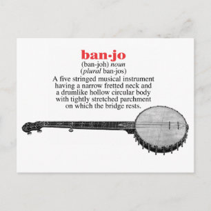 Carte postale Banjo Definition