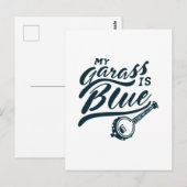 Carte Postale Banjo Mon verre est bleu (Devant / Derrière)