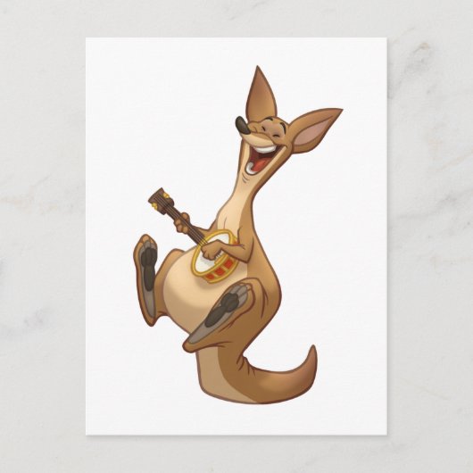 Carte postale Banjo-Strummin' Kangaroo (Devant)