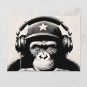 Carte Postale Banksy DJ Monkey Gorilla Chimp (Devant)