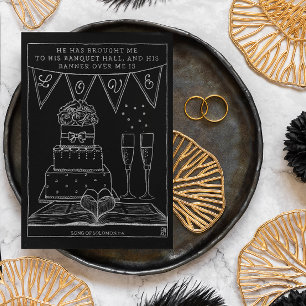 Carte Postale Banner Over Me is Love Inspirational Postcard