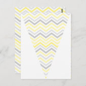 Carte Postale Bannière à bascule Motif Chevron jaune et gris (Devant / Derrière)
