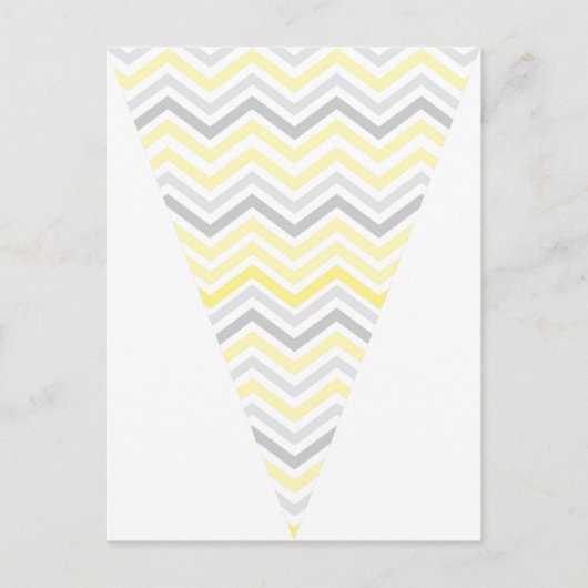 Carte Postale Bannière à bascule Motif Chevron jaune et gris (Devant)
