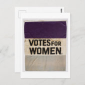 Carte Postale Bannière à membrane "VOTES POUR LES FEMMES" 1910-1 (Devant / Derrière)