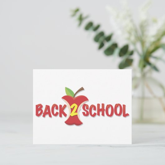 Carte Postale Bannière Apple Back To School (Debout devant)
