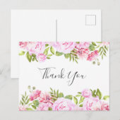 Carte Postale Bannière commerciale de remerciement en écriture é (Devant / Derrière)