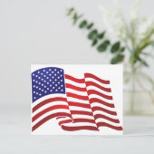 CARTE POSTALE BANNIÈRE D'AMERICAN FLAG ONDULATING (Debout devant)