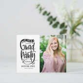 Carte Postale Bannière de la fête Faire-part de graduation Invit (Debout devant)