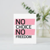 Carte Postale Bannière de protestation pro Choice de Texan (Debout devant)