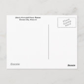 Carte Postale Bannière d'honneur, Mémorial de la Liberté, Kansas (Dos)