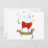 Carte Postale Bannière du bon anniversaire (Devant / Derrière)