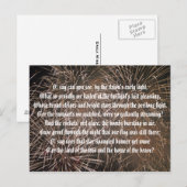 Carte Postale Bannière et feux d'artifice (Devant / Derrière)