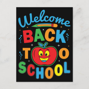 Carte Postale Bannière graphique de retour à l'école