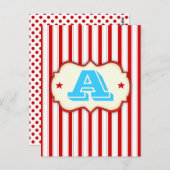 Carte Postale Bannière personnalisée de carnaval de tente de cir (Devant / Derrière)