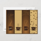 Carte Postale bannières de café vectoriel (Devant / Derrière)