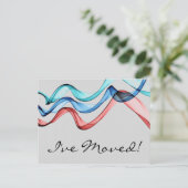 Carte Postale Bannières de ruban Changement d'adresse (Debout devant)